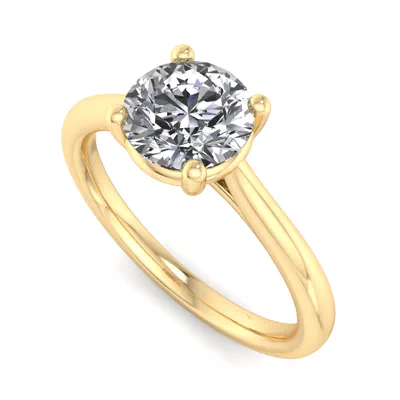 Lucy 4 Prong Pinched Shank Engagement Ring