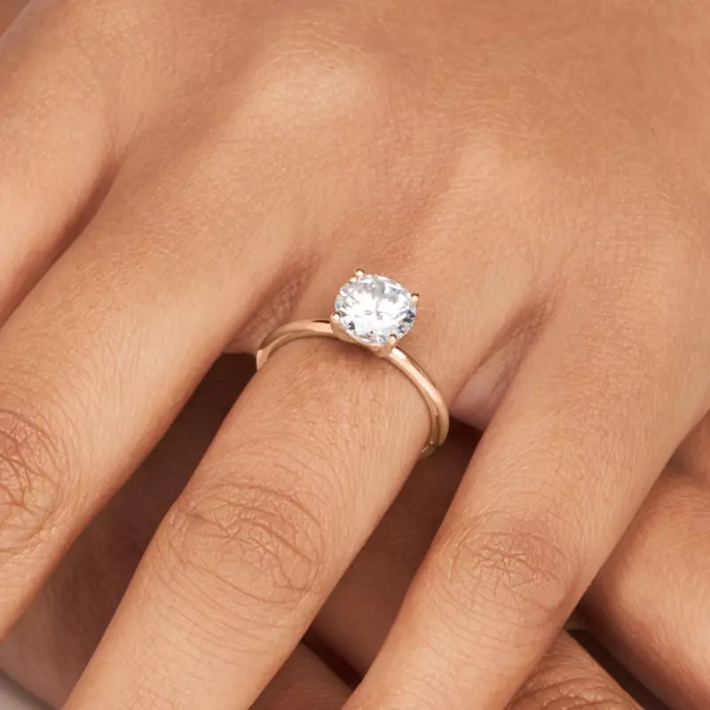 14K Rose Gold Bella Solitaire Engagement Ring