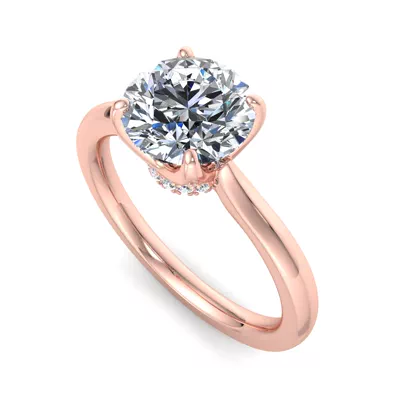 Paris Pavé Collar Engagement Ring