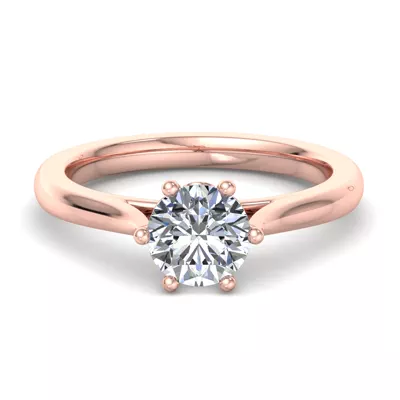 Shelby Diamond Petal Cathedral Engagement Ring