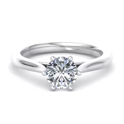 Shelby Diamond Petal Cathedral Engagement Ring