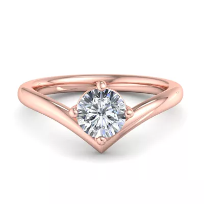 Remy Chevron Solitaire Engagement Ring