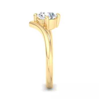 Remy Chevron Solitaire Engagement Ring