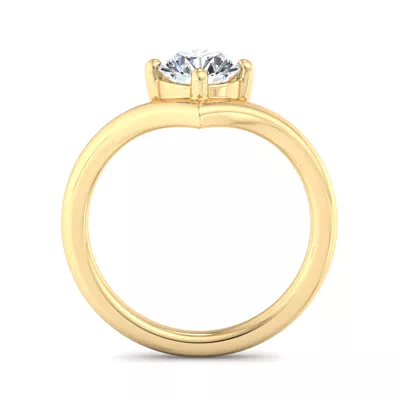 Remy Chevron Solitaire Engagement Ring