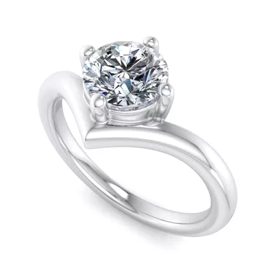 Remy Chevron Solitaire Engagement Ring