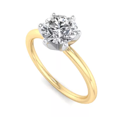 Genevieve 6 Prong Solitaire Engagement Ring