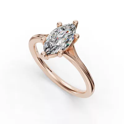 Isabella Split Shank Solitaire Engagement Ring