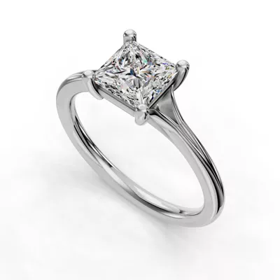 Isabella Split Shank Solitaire Engagement Ring