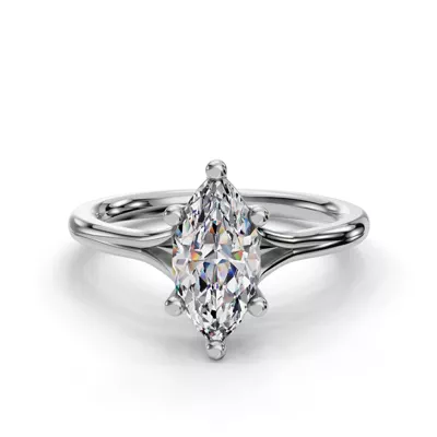 Isabella Split Shank Solitaire Engagement Ring