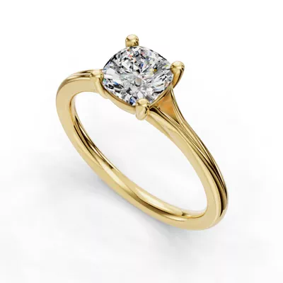 Isabella Split Shank Solitaire Engagement Ring