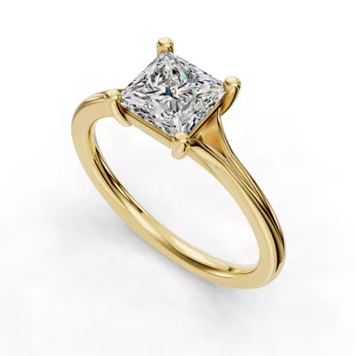 Isabella Split Shank Solitaire Engagement Ring