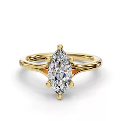 Isabella Split Shank Solitaire Engagement Ring