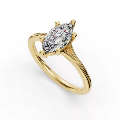 Isabella Split Shank Solitaire Engagement Ring