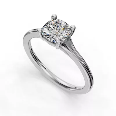 Isabella Split Shank Solitaire Engagement Ring