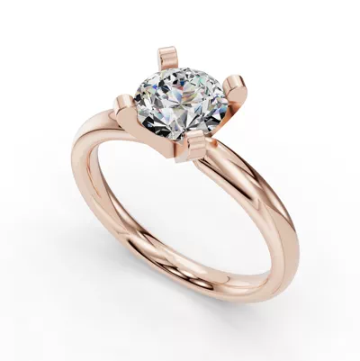 Leah Four-Prong Solitaire Engagement Ring (2.2mm)