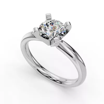 Leah Four-Prong Solitaire Engagement Ring (2.2mm)