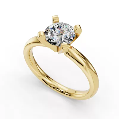Leah Four-Prong Solitaire Engagement Ring (2.2mm)