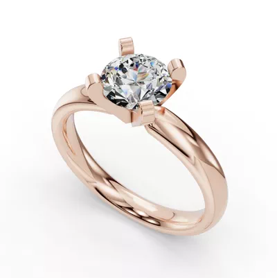Leah Four-Prong Solitaire Engagement Ring (2.7mm)