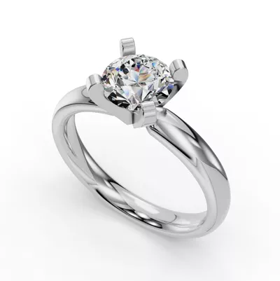 Leah Four-Prong Solitaire Engagement Ring (2.7mm)