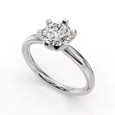 Ilana Six-Prong Solitaire Engagement Ring (2.2 mm)
