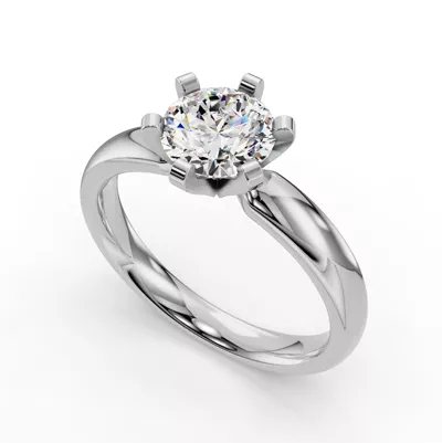 Ilana Six-Prong Solitaire Engagement Ring (2.7 mm)