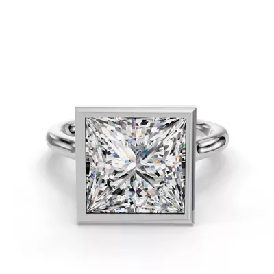 Emery Bezel Solitaire Engagement Ring (2mm)