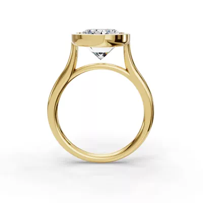 Emery Bezel Solitaire Engagement Ring (2mm)