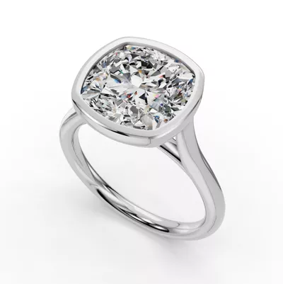 Emery Bezel Solitaire Engagement Ring (2mm)