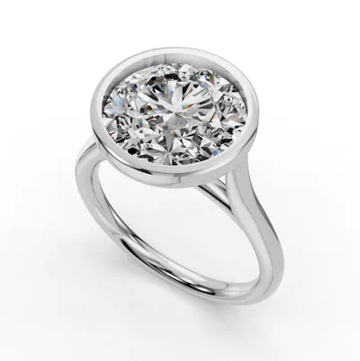 Emery Bezel Solitaire Engagement Ring (2mm)