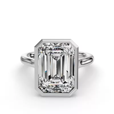 Emery Bezel Solitaire Engagement Ring (2mm)