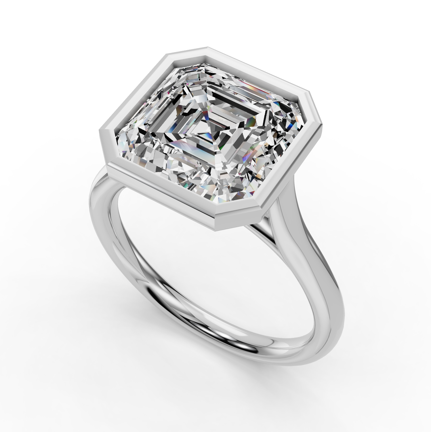 Emery Bezel Solitaire Engagement Ring (2mm)
