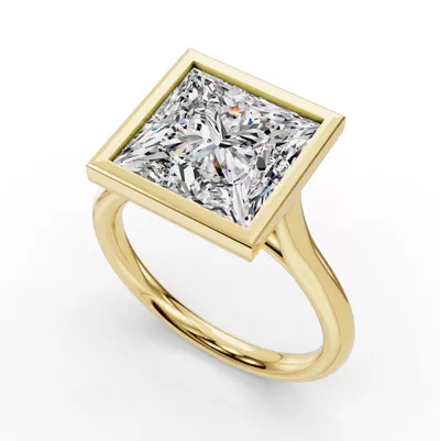 Emery Bezel Solitaire Engagement Ring (2mm)