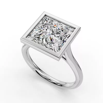 Emery Bezel Solitaire Engagement Ring (2mm)