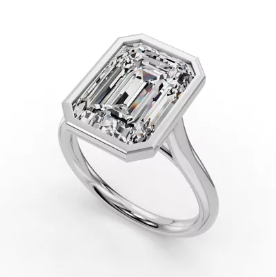 Emery Bezel Solitaire Engagement Ring (2mm)