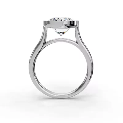 Emery Bezel Solitaire Engagement Ring (2mm)