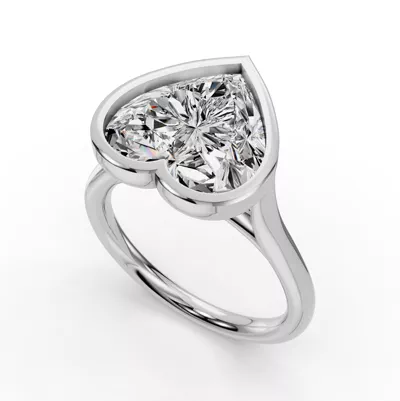 Emery Bezel Solitaire Engagement Ring (2mm)