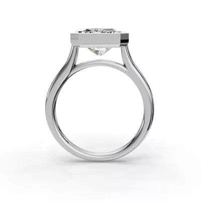 Emery Bezel Solitaire Engagement Ring (2mm)