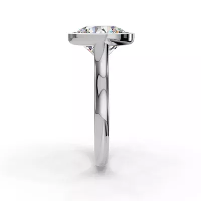 Emery Bezel Solitaire Engagement Ring (2.5mm)