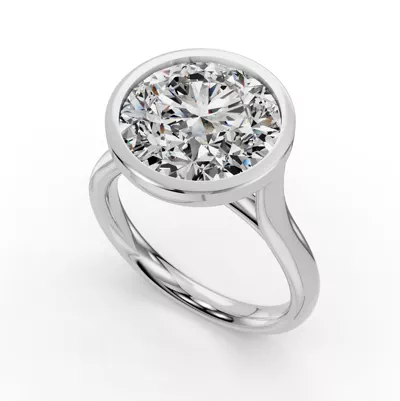 Emery Bezel Solitaire Engagement Ring (2.5mm)