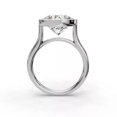 Emery Bezel Solitaire Engagement Ring (2.5mm)