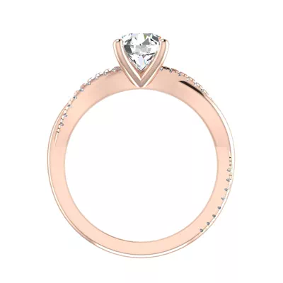 Emily Diamond Twisted Pave Engagement Ring