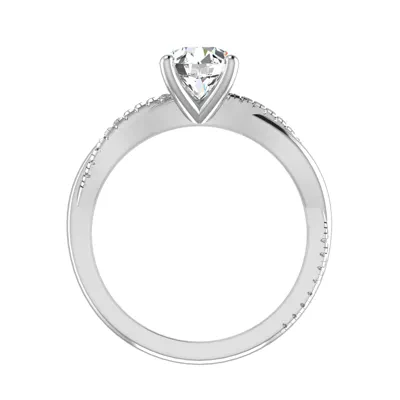 Emily Diamond Twisted Pave Engagement Ring