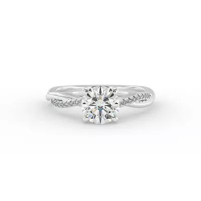 Emily Diamond Twisted Pave Engagement Ring