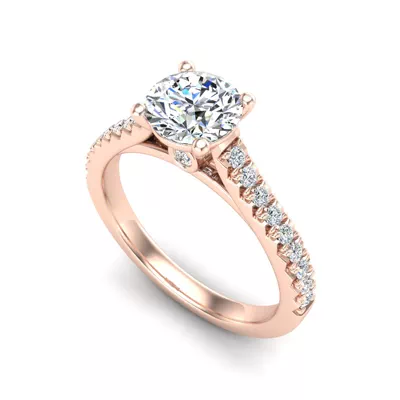Gianna French Pave Cathedral Engagement Ring
