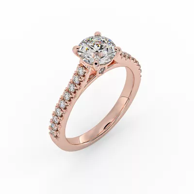 Gianna French Pave Cathedral Engagement Ring