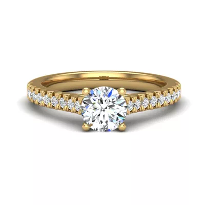 Gianna French Pave Cathedral Engagement Ring