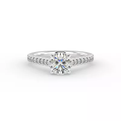 Gianna French Pave Cathedral Engagement Ring