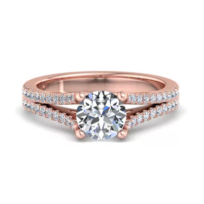 Linnea Split Shank Pave Engagement Ring