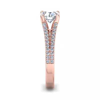 Linnea Split Shank Pave Engagement Ring