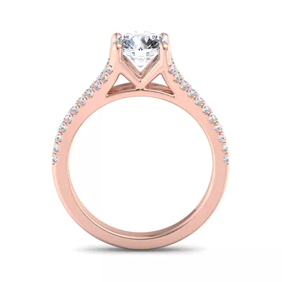 Linnea Split Shank Pave Engagement Ring